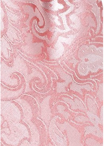 Zusammenstellung Herrenkrawatte und Kavaliertuch Paisley-Muster rosé