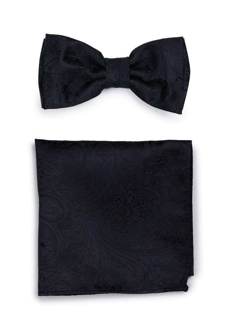 Strik met Cavalier Shawl Paisley Night Zwart