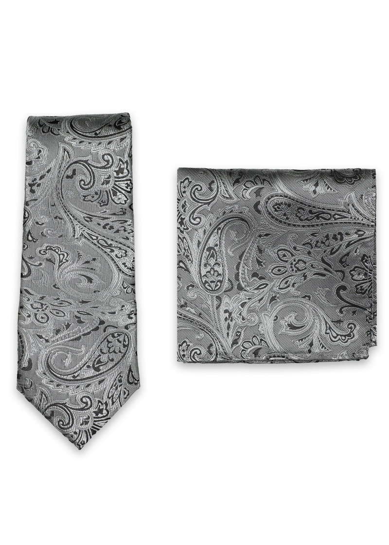 Set Stropdas en Cavalier Sjaal Paisley Motief