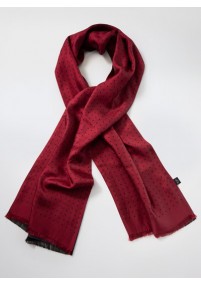 Zijden sjaal Doubleface Stippen Medium Rood