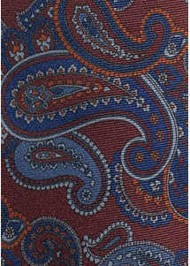 Herrenschal breit weinrot Paisley-Motiv
