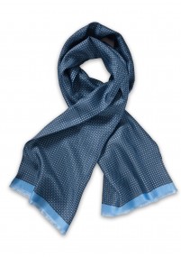 Sjaal breed ornament stijl ijsblauw