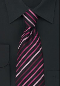 XXL stropdas zwart roze