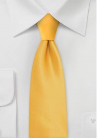 Smalle stropdas in goudgeel