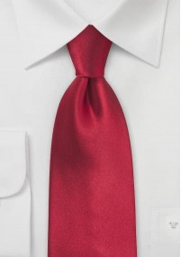 Einfarbige XXL-Krawatte klassisch rot