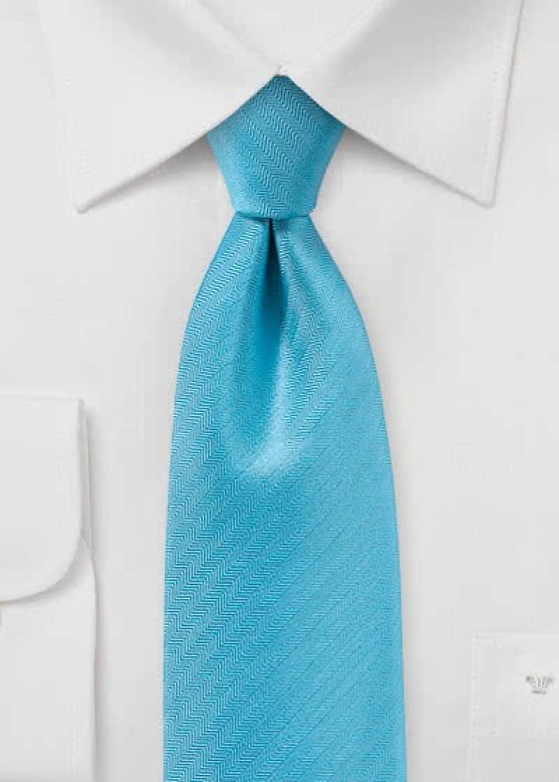 Stropdas Bones turquoise blauw