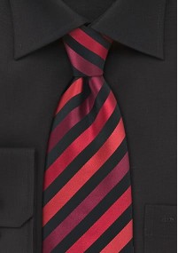 XXL stropdas rood zwart