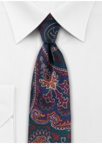 Zakelijke stropdas paisley motief bordeaux...