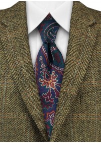 Krawatte Paisleymotiv bordeauxrot dunkelgrün