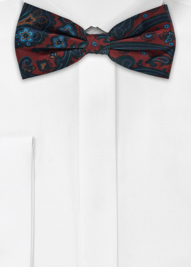 Opvallende herenstrik in Paisley-look Bordeauxrood