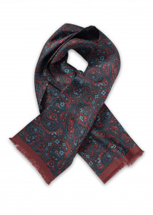 Seidenschal Paisley-Muster bordeaux