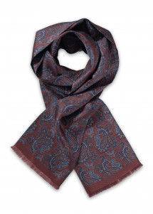 Tuchschal Paisley-Pattern weinrot