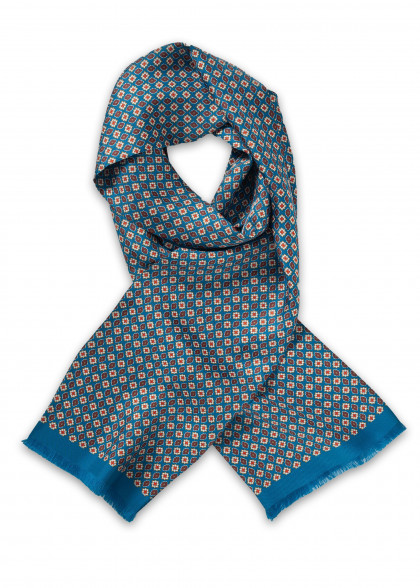Tuchschal Embleme royalblau