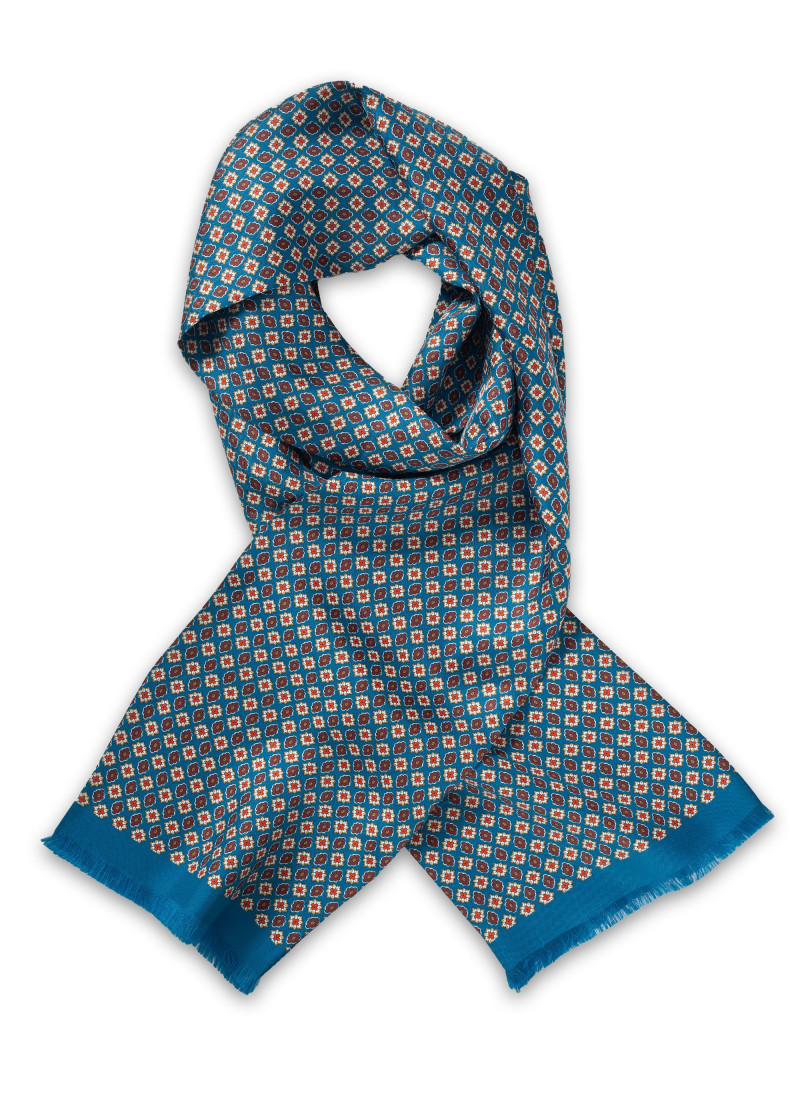 Zijden sjaal emblemen blauw