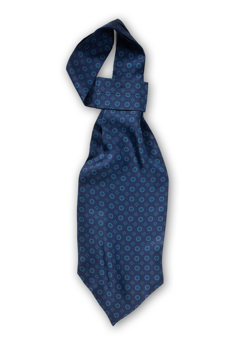 Sjaal Ascot middernachtblauw ornament ontwerp
