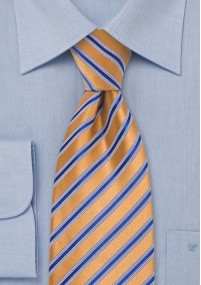 Clip-Krawatte Streifendessin Orange