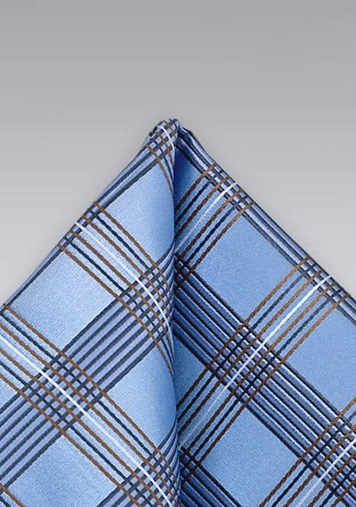 Einstecktuch Karomuster Hellblau Einstecktuch Karomuster Hellblau