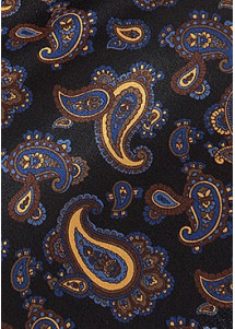 Krawattenschal/Tuchschal in schwarz mit Paisleymuster