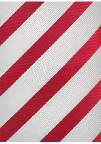 Breit gestreifte Krawatte rot weiß