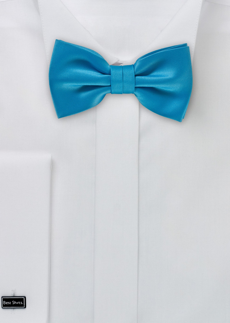 Strikje Plain Poly Fibre Cyan