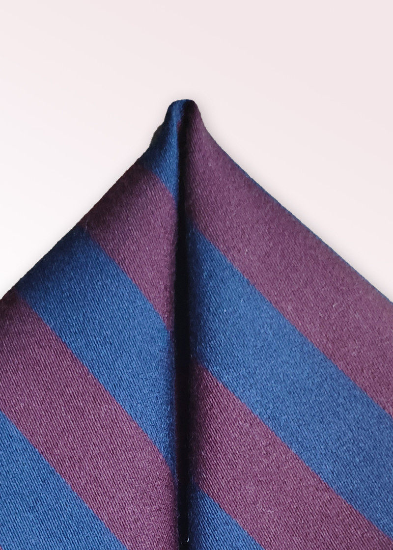 Cavalier Sjaal wol en zijde marine bordeaux rood