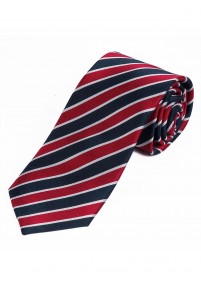Zakelijke stropdas streepdesign marine wit
