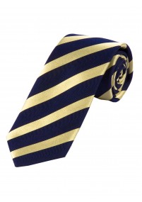 XXL stropdas strepen licht geel marine blauw