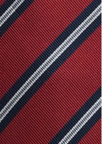 Klassische Regiments-Krawatte XXL in Mittelrot