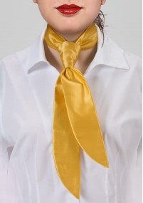 Dames stropdas effen goudgeel