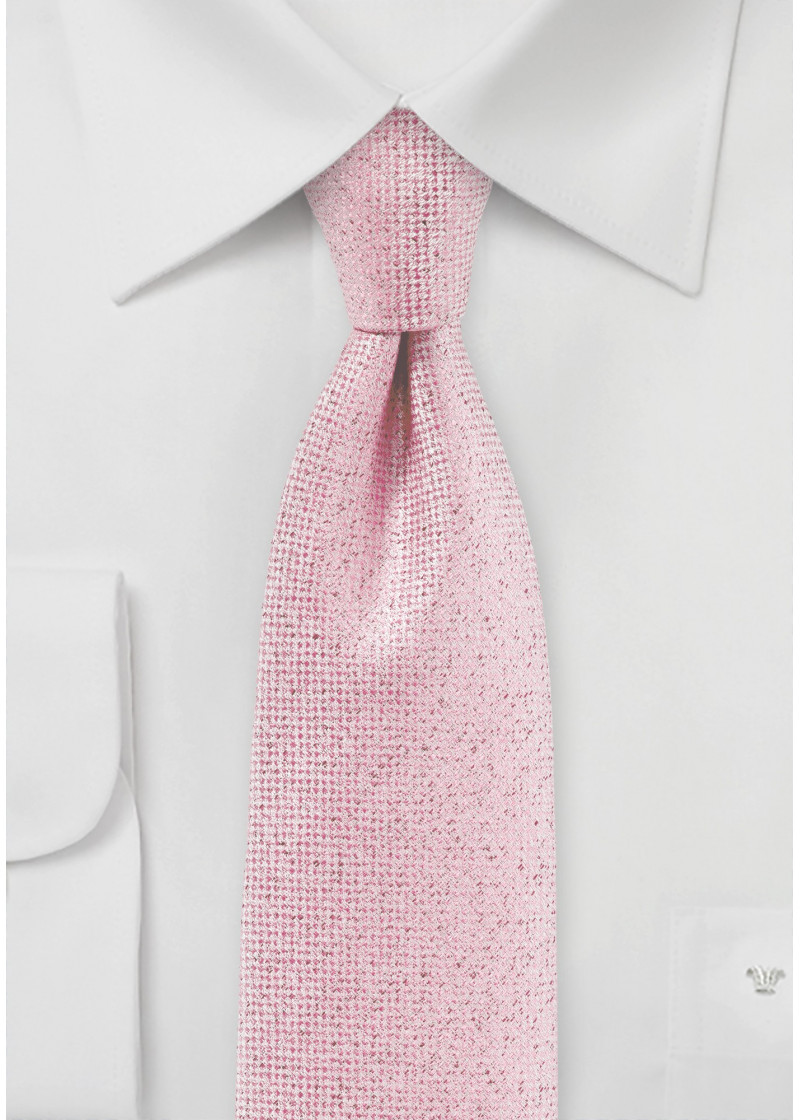 Stropdas gespikkeld in blush roze
