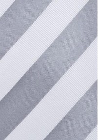 Krawatte weiß silber Streifendesign