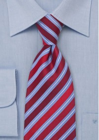 Clip stropdas rood blauw