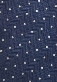 XXL-Krawatte Punkte navyblau silber