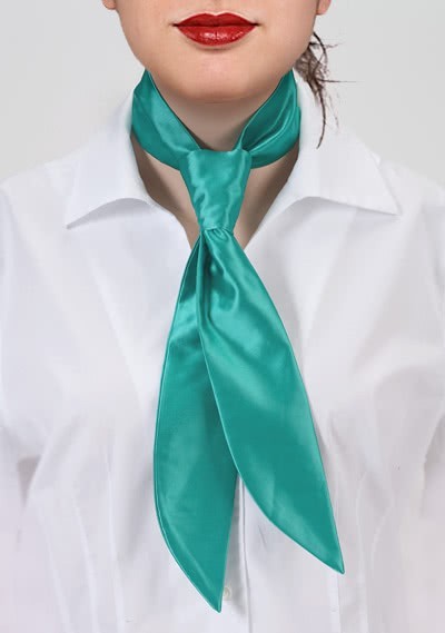 Krawatte für Damen aqua Mikrofaser Krawatte für Damen aqua Mikrofaser