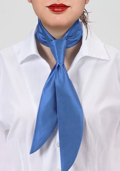 Damenkrawatte unifarben hellblau Damenkrawatte unifarben hellblau
