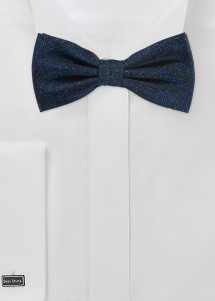 Herenstrik donkerblauw gespikkeld