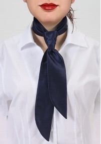 Dames stropdas effen marineblauw