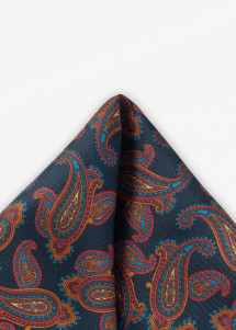 Paisley patroon zakdoek in donkerblauw