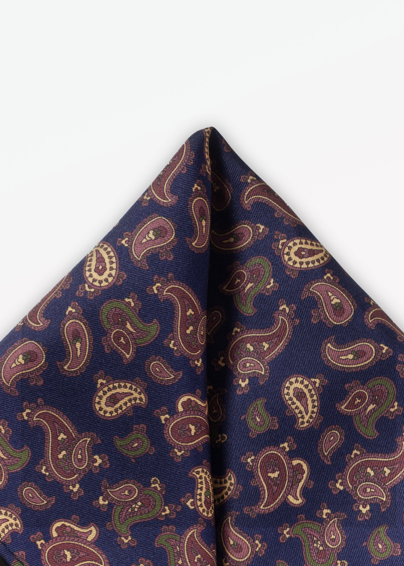 Paisley decoratieve sjaal in ultramarijn blauw