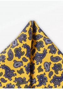 Paisley patroon zakdoek in goudgeel
