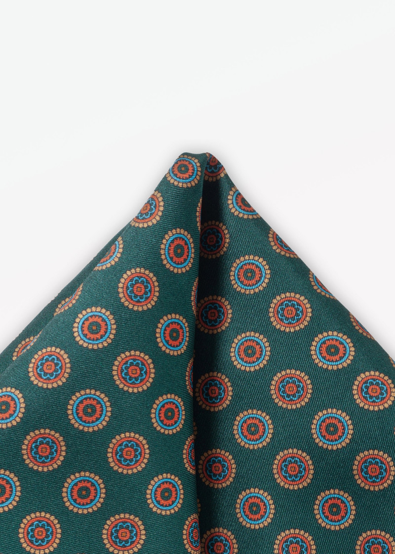 Cavalier Sjaal Fir Green met Cirkel Ontwerp