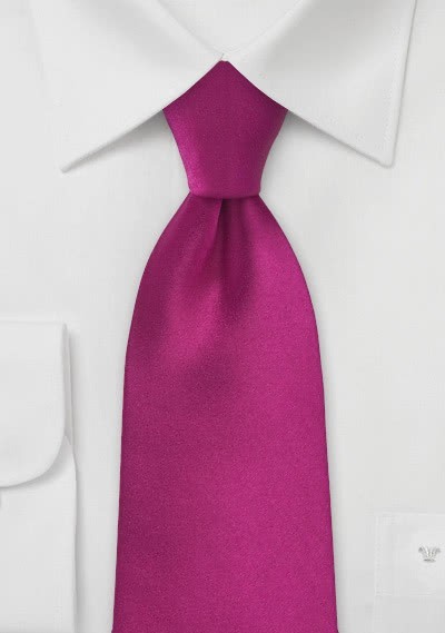 Herrenkrawatte einfarbig magenta Herrenkrawatte einfarbig magenta