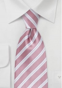 Kinder-Krawatte rosa italienisches Streifen-Dekor