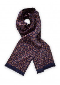 Heren sjaal stijlvol Paisley patroon blauw