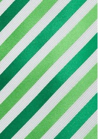 Kinder-Krawatte Mikrofaser Streifen Hellgrün Waldgrün