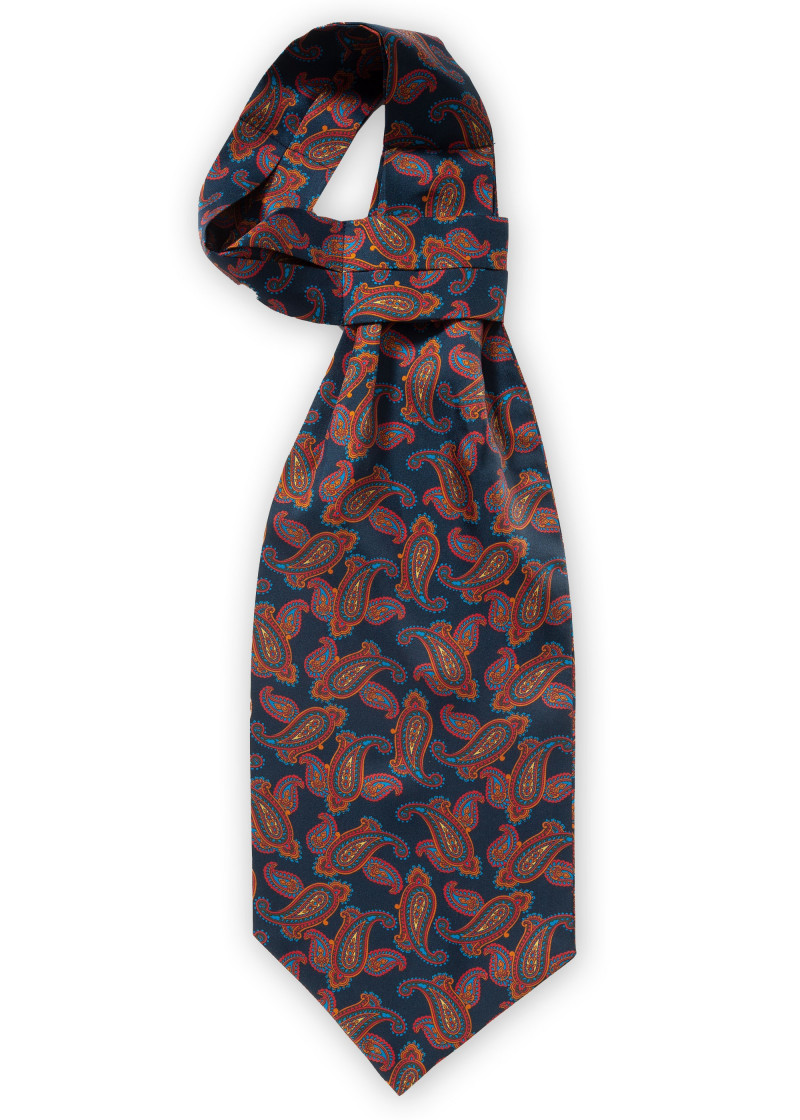 Ascot levendig Paisley-patroon marine