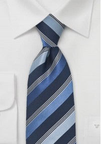 Zakelijke stropdas gestreept blauw