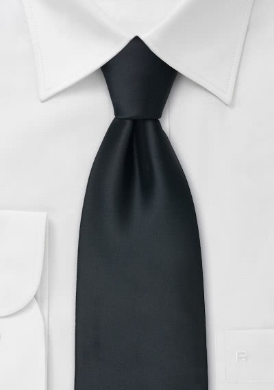 Schwarze Clipkrawatte Polyester