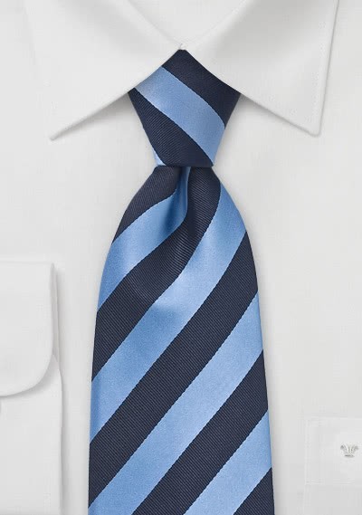 Clipkrawatte Streifendessin navy hellblau Clipkrawatte Streifendessin navy hellblau