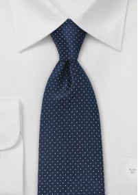 Krawatte Pünktchen-Dessin nachtblau
